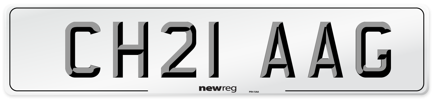 CH21 AAG Number Plate from New Reg
